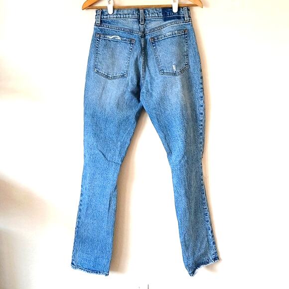 Abercrombie & Fitch The 90s Skinny High Rise Jeans Distressed Knees - Picture 2 of 5